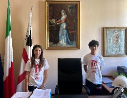 Le guide nell'ufficio del Sindaco a Palazzo Campus Colonna Le guide nell'ufficio del Sindaco a Palazzo Campus Colonna