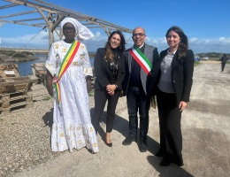 Yayi Bayam Diouf, Cristiana Mura, il Sindaco Sanna e l'Assessore de Seneen Yayi Bayam Diouf, Cristiana Mura, il Sindaco Sanna e l'Assessore de Seneen