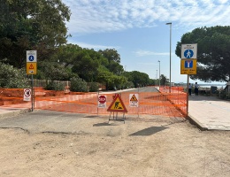 il cantiere sul lungomare di torre grande il cantiere sul lungomare di torre grande