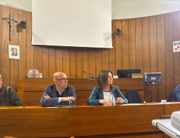 Pino Carboni, il Sindaco Sanna, l'Assessore Zedda e Antonio Ricciu del Ceas Pino Carboni, il Sindaco Sanna, l'Assessore Zedda e Antonio Ricciu del Ceas