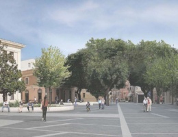 una simulazione della piazza manno dopo i lavori di riqualificazione una simulazione della piazza manno dopo i lavori di riqualificazione